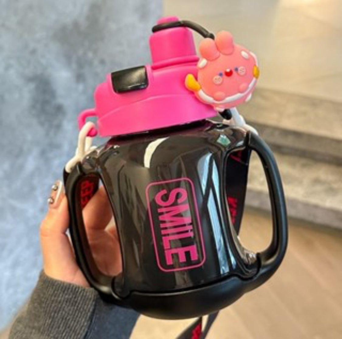 Large Capacity Cartoon Handle Bottle, Leak Proof BPS Free PC Water Bottle, Outdoor Sports Water Bottle Large Capacity Cartoon Handle Bottle, Leak Proof BPS Free PC Water Bottle, Outdoor Sports Water Bottle